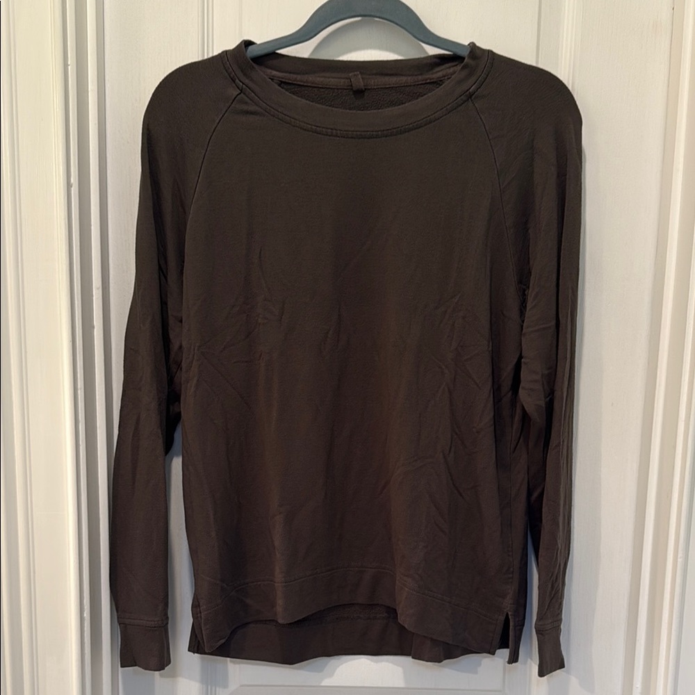 LOFT Charcoal Long Sleeve Top